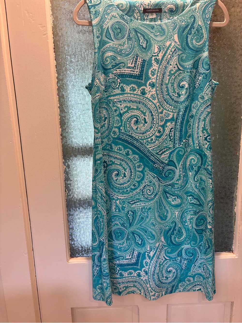 Timmy Hilfiger Turquoise Paisley Shift Dress Size 10
